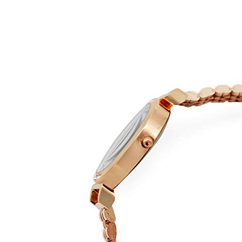 Joker & Witch Stainless Steel Peace Rosegold Analog Watch Bracelet Set For Women, White Dial, Rose Gold Band - Image 4