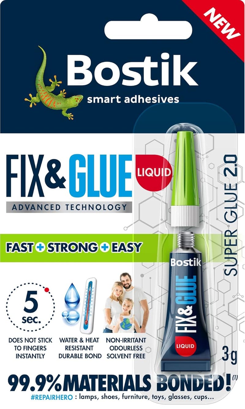 Bostik Fix & Glue Ultra-Strong Super Glue 3g - Image 1