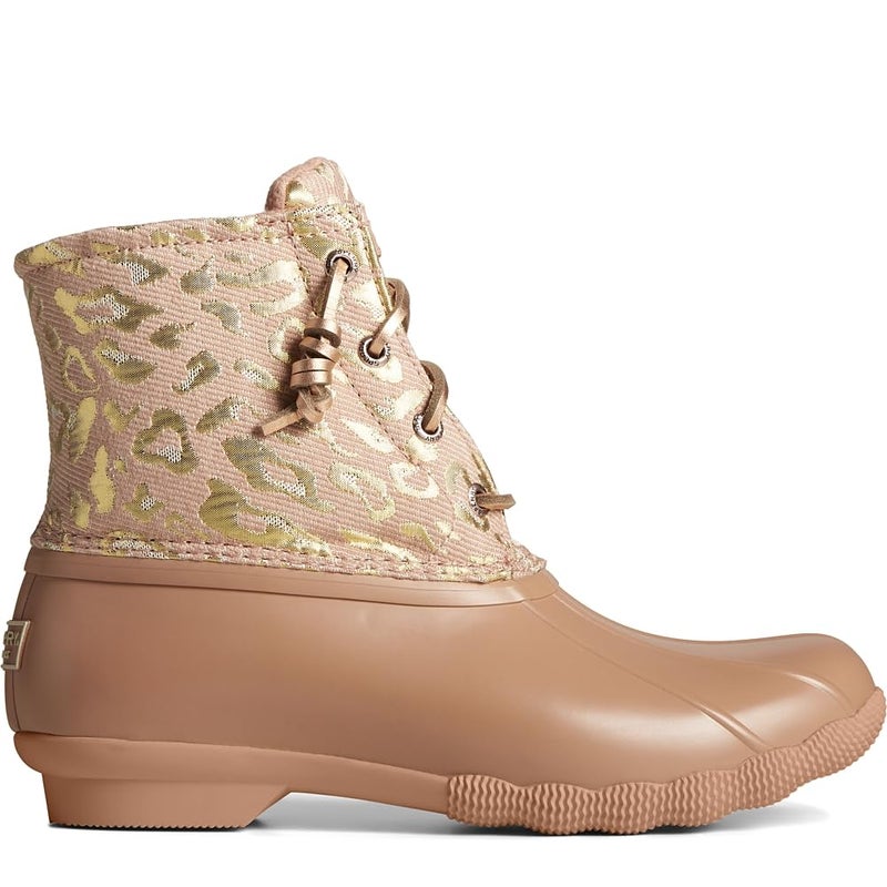Sperry Women's Saltwater Seasonal Rain Boot, Rose Leopard, 7.5 - Image 1