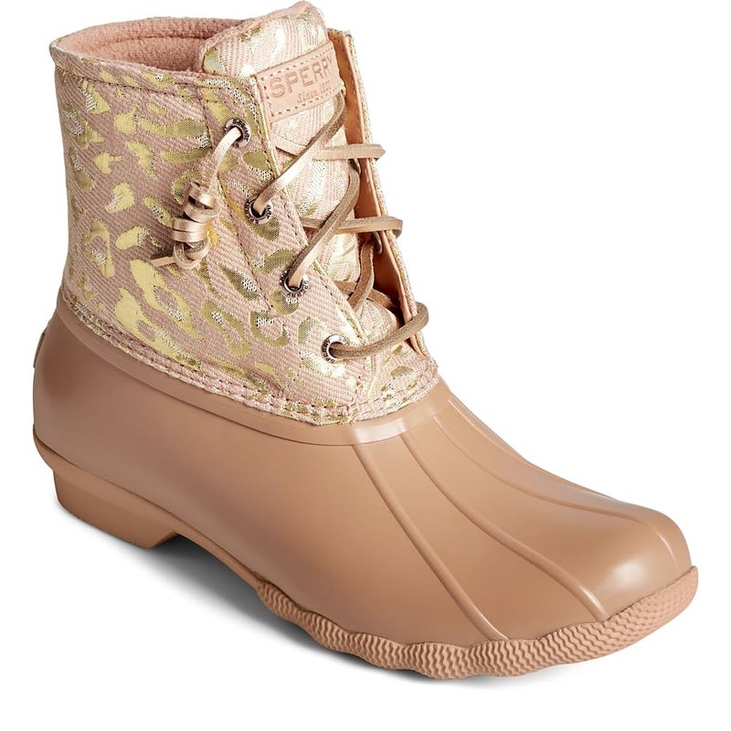 Sperry Women's Saltwater Seasonal Rain Boot, Rose Leopard, 7.5 - Image 2