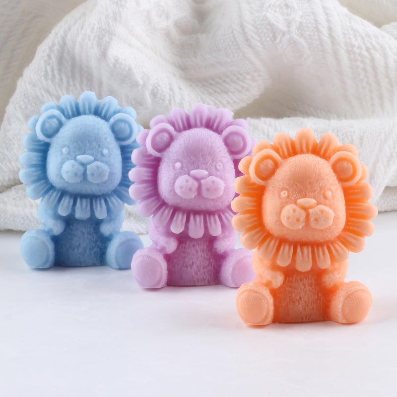 FirstTry Animal Candle Mold I 2D Fondant Cute Cartoon Lion Shape Silicone Plaster Epoxy Mould I for DIY Handmade Ornament Chocolate Cake Décor Aromatherapy Soap Resin Art Crafts Home Decoration - Image 3