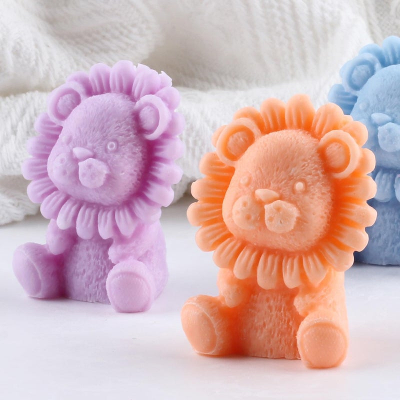 FirstTry Animal Candle Mold I 2D Fondant Cute Cartoon Lion Shape Silicone Plaster Epoxy Mould I for DIY Handmade Ornament Chocolate Cake Décor Aromatherapy Soap Resin Art Crafts Home Decoration - Image 5