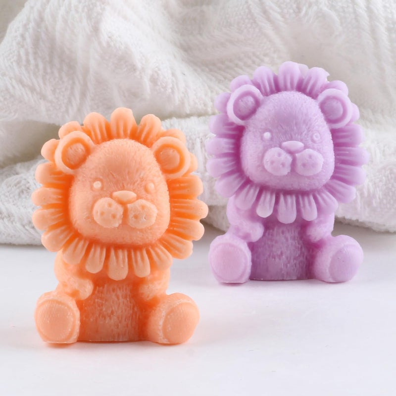 FirstTry Animal Candle Mold I 2D Fondant Cute Cartoon Lion Shape Silicone Plaster Epoxy Mould I for DIY Handmade Ornament Chocolate Cake Décor Aromatherapy Soap Resin Art Crafts Home Decoration - Image 4