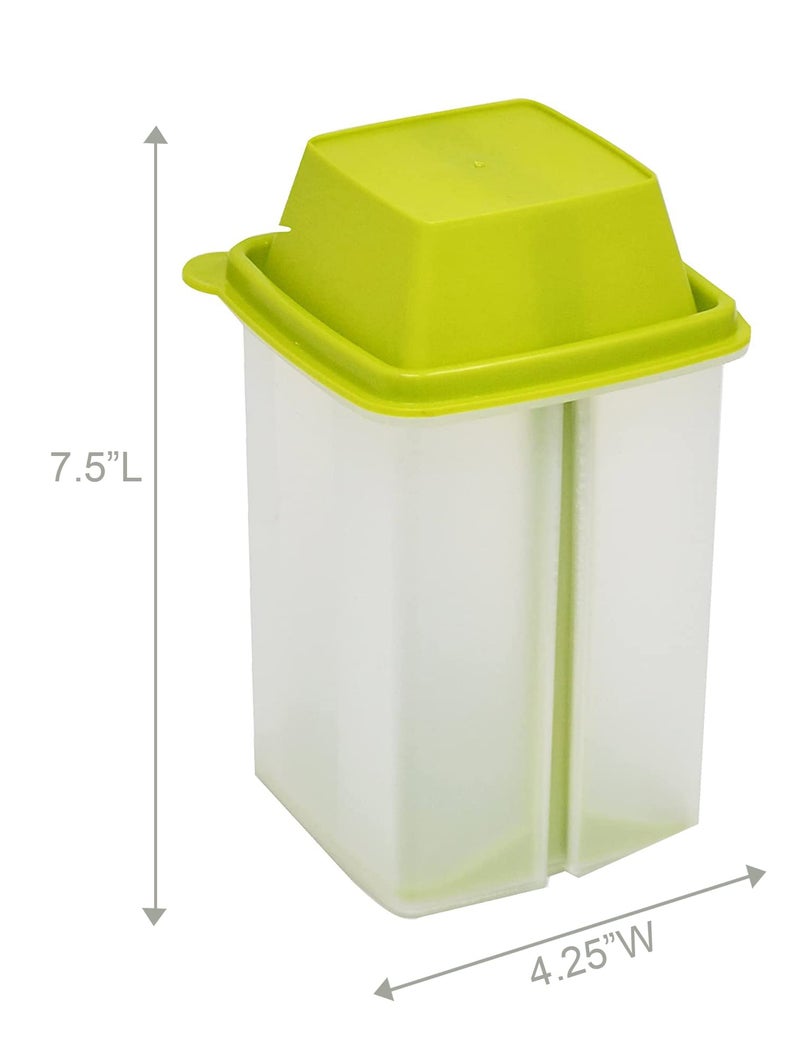 Home-X Home-X Set of 2 Pickle Storage Containers  Straining Pickle Jar  Filter Insert  Sieve Food Saver Container  7   L x 4   W x 4   H  Set of 2  Green  - Image 4