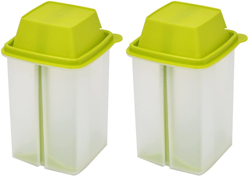 Home-X Home-X Set of 2 Pickle Storage Containers  Straining Pickle Jar  Filter Insert  Sieve Food Saver Container  7   L x 4   W x 4   H  Set of 2  Green  - Image 1