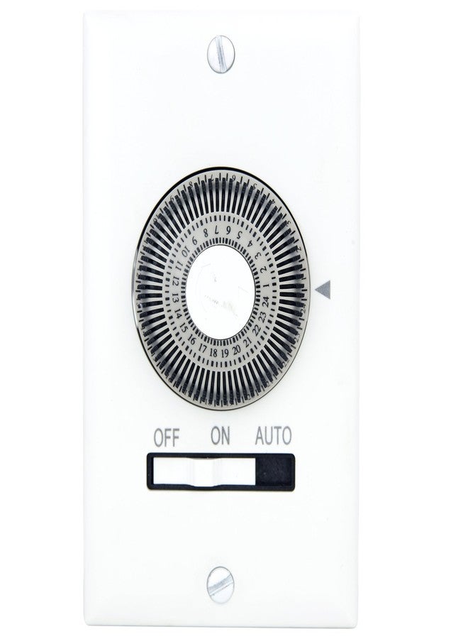 Sunlite 05014-SU 15-Amp Programmable in-Wall Timer, Heavy Duty, 20 Minute Intervals, Manual On/Off/Auto Override, UL Listed - Image 1