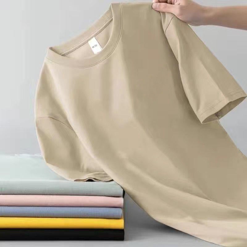2025 Men'S Short-Sleeved T-Shirt Summer Bottoming Shirt Round Neck Versatile Casual Pure Color Large Size T-Shirt Trendyy Top T-Shirt - Image 5