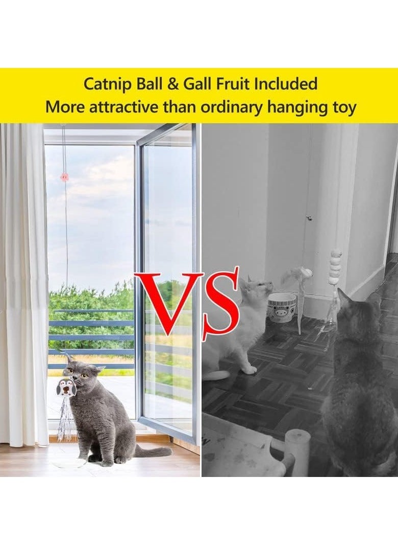 sokany - 3pcs Hanging Cat Toys for Indoor Cats with Catnip Balls, 3PCS Retractable Cat Exercise Toy Rope,Hanging Door Bouncing Cat Toy (Multicolour) - Image 1
