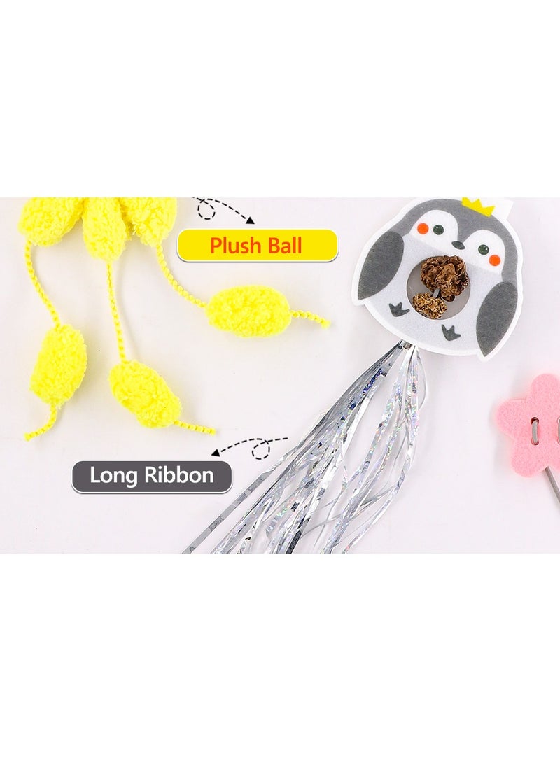sokany - 3pcs Hanging Cat Toys for Indoor Cats with Catnip Balls, 3PCS Retractable Cat Exercise Toy Rope,Hanging Door Bouncing Cat Toy (Multicolour) - Image 1