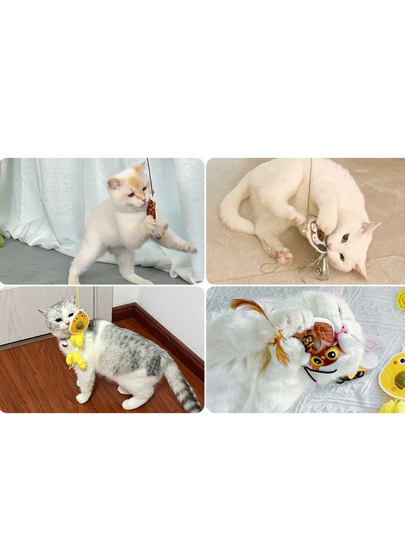 sokany - 3pcs Hanging Cat Toys for Indoor Cats with Catnip Balls, 3PCS Retractable Cat Exercise Toy Rope,Hanging Door Bouncing Cat Toy (Multicolour) - Image 1