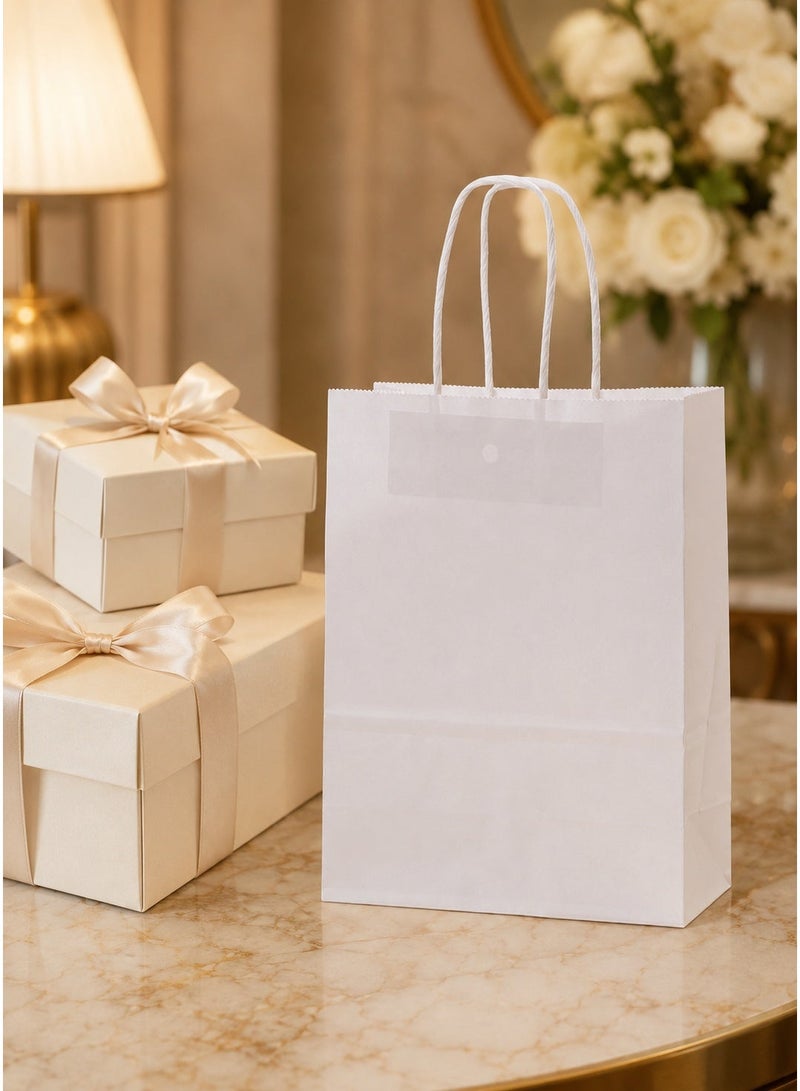 Durable Reusable Paper Gift Bags with Carry Handles, Size 16×8×22cm, Pack of 12, Multipurpose Gift Totes for Ramadan, Eid, Wedding & Daily Small Gifts - Image 4