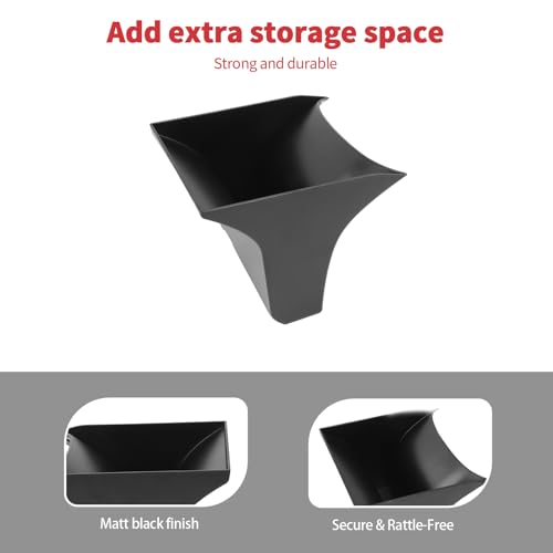 Linskip Back Seat Console Organizer for Ford Mustang Ecoboost GT Dark Horse 2024 2025 2026 Storage Box Between Rear Seat and Center Console for Mustang Interior AccessoriesBlack - Image 3