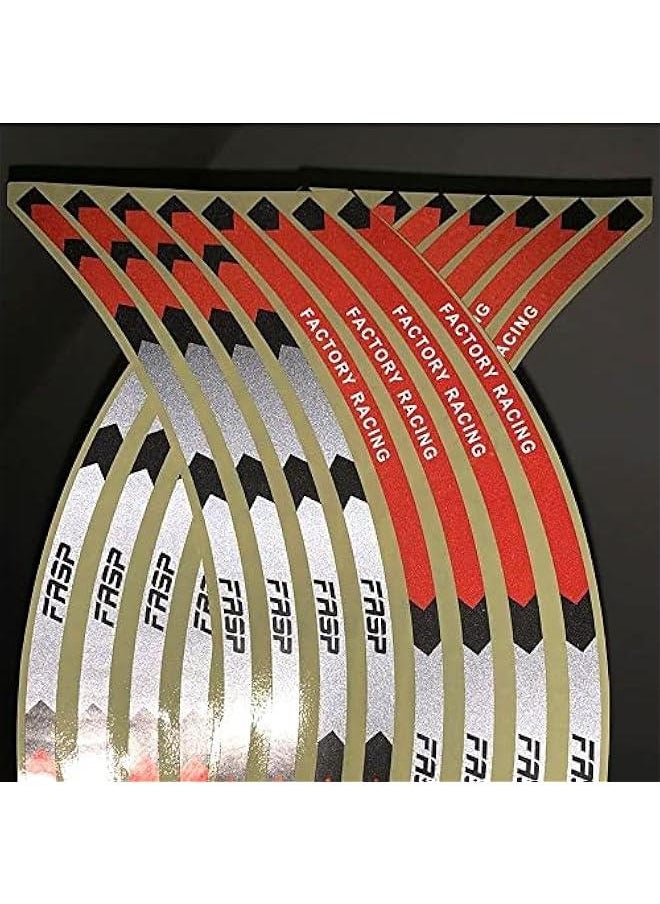 Generic 48Pcs 17/21inch Motorcycle Rim Stripes Decals, Strips Motorcycle Wheel Stickers Car Reflective Rim Tape Motorbike Bicycle Auto Decals Universal  - Image 4