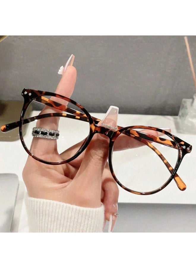 Wffo Glasses - Blue Light Blocking Glasses - Non-Myopic Glasses - Women's Men's Computer Reading/Gaming/TV/Mobile Phone Glasses - Anti-Eye Fatigue - Ultralight PC Fashion Glasses - With Glasses Case (Amber) - Image 5