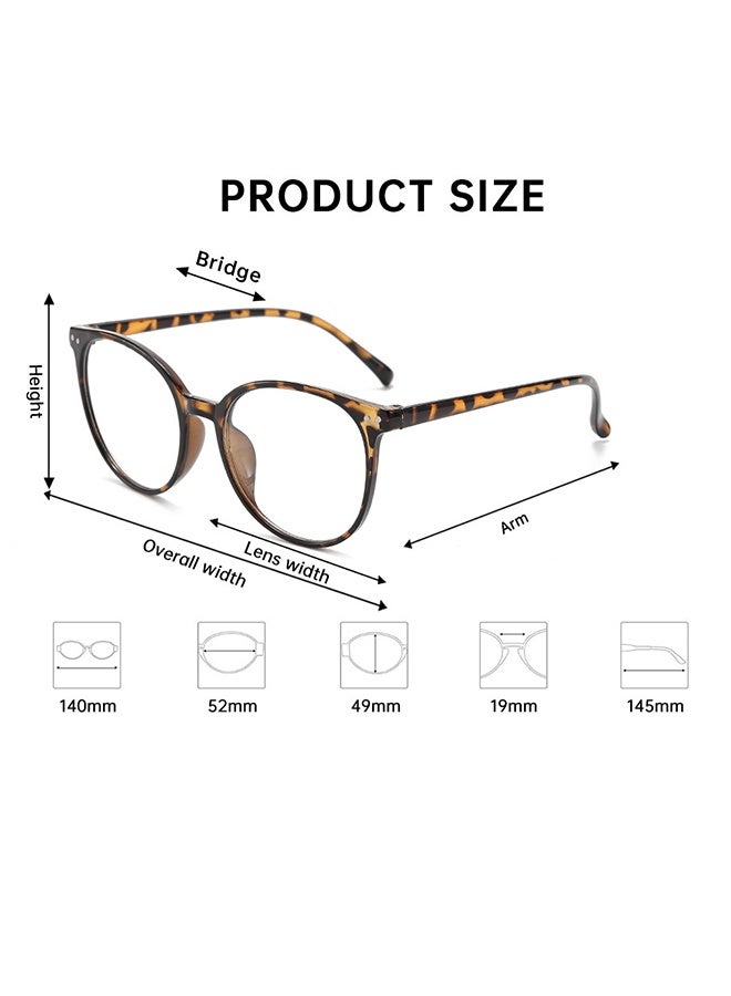 Wffo Glasses - Blue Light Blocking Glasses - Non-Myopic Glasses - Women's Men's Computer Reading/Gaming/TV/Mobile Phone Glasses - Anti-Eye Fatigue - Ultralight PC Fashion Glasses - With Glasses Case (Amber) - Image 2