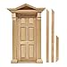 iLAND Classic Wooden Dollhouse Door of 112 Scale Accessories Dollhouse Building Supplies Set of Miniature Door with Trim Handle Knocker Colorable and Realistic for Modern and Antique Doll House - Image 2
