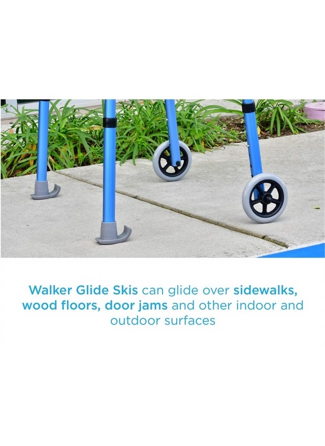 NOVA NOVA Medical Products Walker Glide Skis, Universal Fit, One Pair, Gray  - Image 4