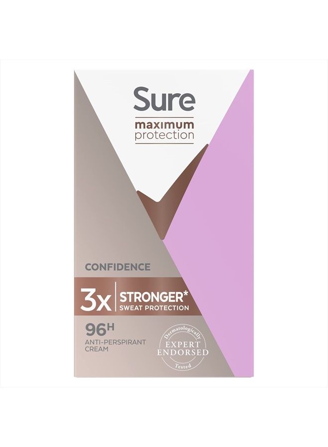 Sure كريم مزيل العرق للنساء بحماية قصوى وثقة، 45 مل، عبوة من 6 قطع - Image 3