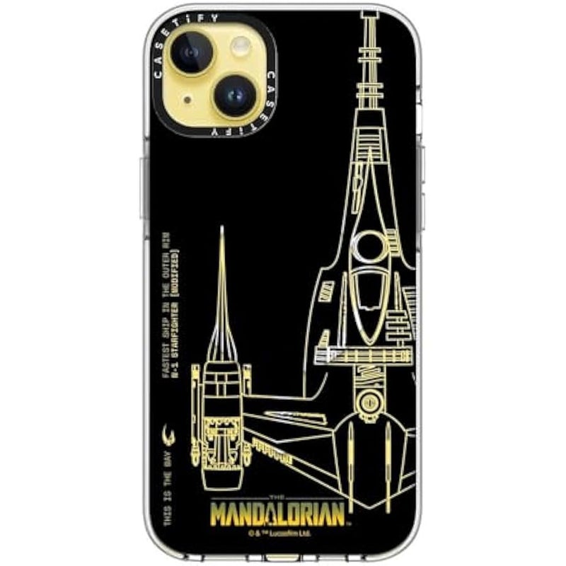 كاستيفي CASETiFY Clear iPhone 14 Plus Case 【Mandalorian Co-Lab/Not Yellowing / 6.6ft Drop Protection/Compatible with Magsafe】 - N-1 Starfighter - Clear - Image 3