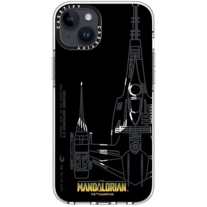 كاستيفي CASETiFY Clear iPhone 14 Plus Case 【Mandalorian Co-Lab/Not Yellowing / 6.6ft Drop Protection/Compatible with Magsafe】 - N-1 Starfighter - Clear - Image 5