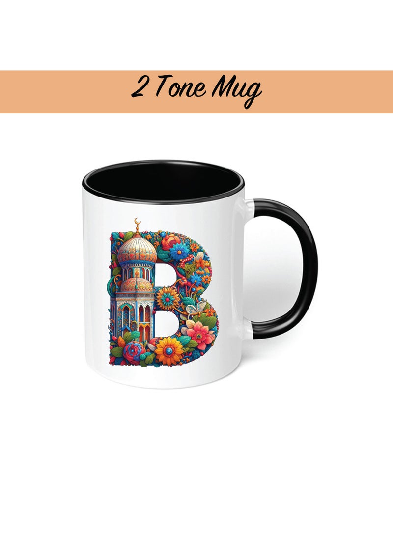 PRINTSHOP4ME Pack of 3 Initial Monogram Gift Set - Black Coffee Mug, Cosmetic Bag and Cotton Tote bag Set - Gift Set for Her - Perfect for Ramadan, School, Travel and Birthday Gift - Image 5