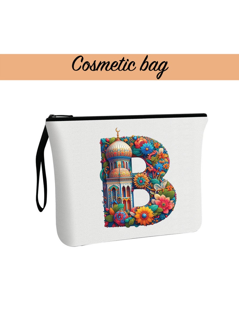 PRINTSHOP4ME Pack of 3 Initial Monogram Gift Set - Black Coffee Mug, Cosmetic Bag and Cotton Tote bag Set - Gift Set for Her - Perfect for Ramadan, School, Travel and Birthday Gift - Image 4
