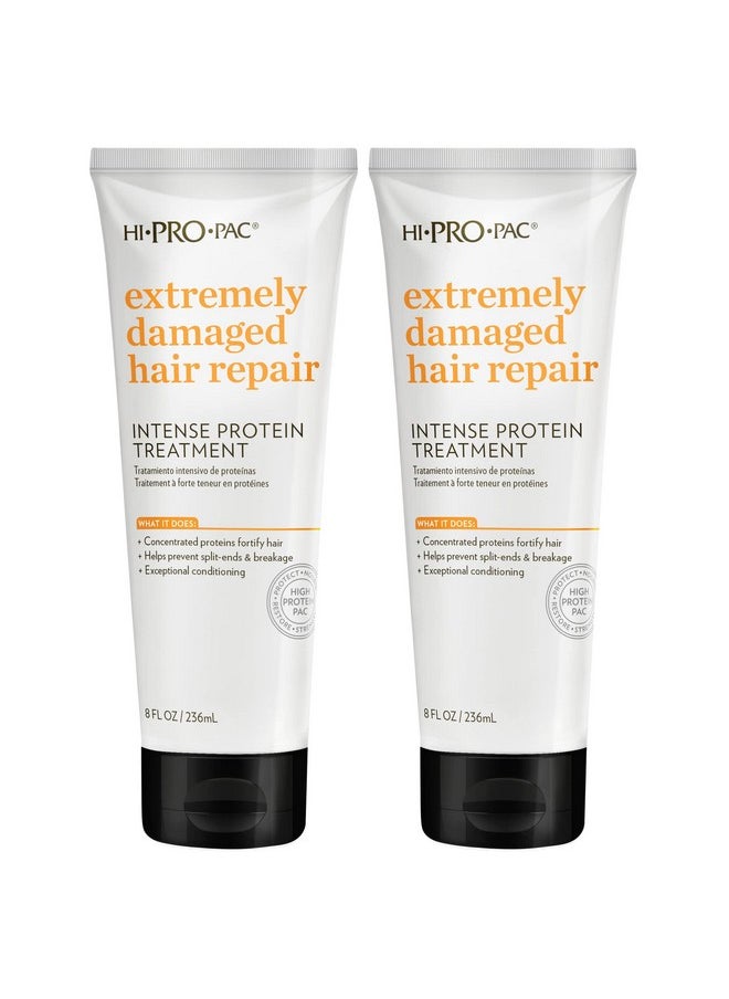 Hi-Pro-Pac - Hair Mask Extremely Damaged Hair Repair (2Pack) 8 Fl Oz Intense Protein Treatment Hair Masque Deeply Conditions Fortifies And Helps Prevent Split Ends And Hair Breakage - Image 1