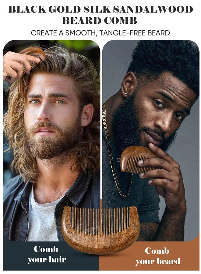 Bituemly Beard Brush, Natural Boar Bristles Beard Brush for Men and Wooden Sandalwood Pocket Beard Comb Set, Facial Hair Grooming Kit with Mustache Scissors as a Styling Tool, Growth, Detangles, Shine - Image 5