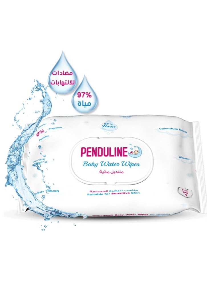 PENDULINE Baby Water Wipes - Gentle for Sensitive Skin - (30 Count) - Image 1