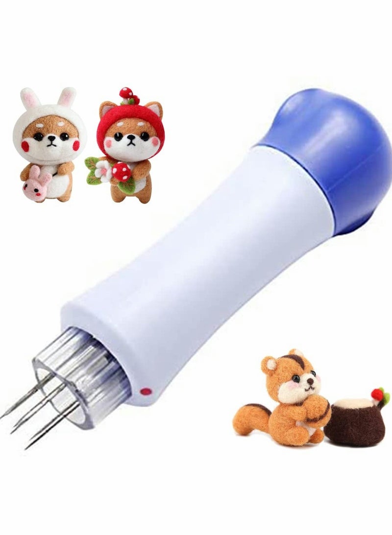 KASTWAVE Needle Felting, Felting Needle Tool with 7 Needles, Needle Felting Stitch Punch Tool, Wool Felt Needle Tools, Felting Starter Kit for DIY Patchwork and Craft, Make Beautiful Felt Animals - Image 1