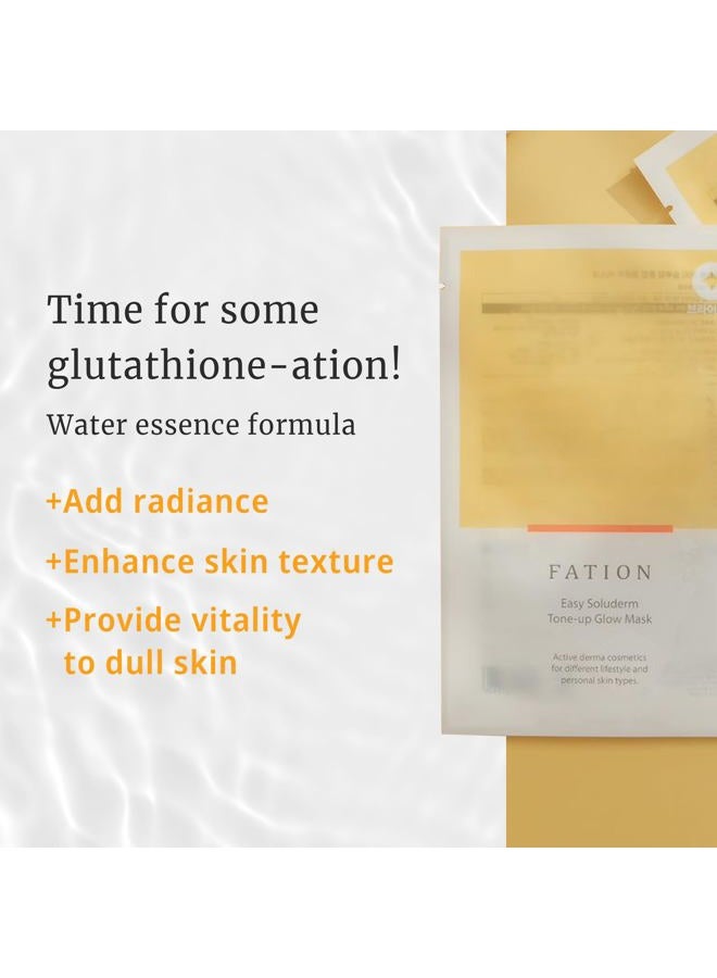 Fation Easy Soluderm Waterfull Barrier Mask [5EA] (Tone-up Glow) - Image 2