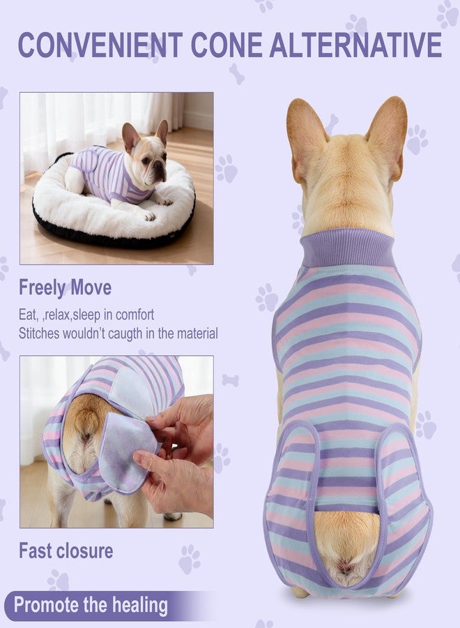 GLIDESMOOTH Recovery Suit for Dogs, Soft and Comfortable Dog Onesie, Post-Surgery Protection, X-Large, Purple - Image 3