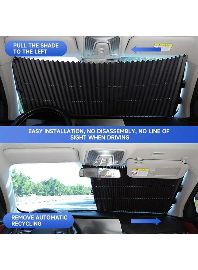 Car Sun Visor Windshield Cover 65.75 X 27.56 Inch Heat Insulation Sunshade For Car Interior Front Window - Image 3