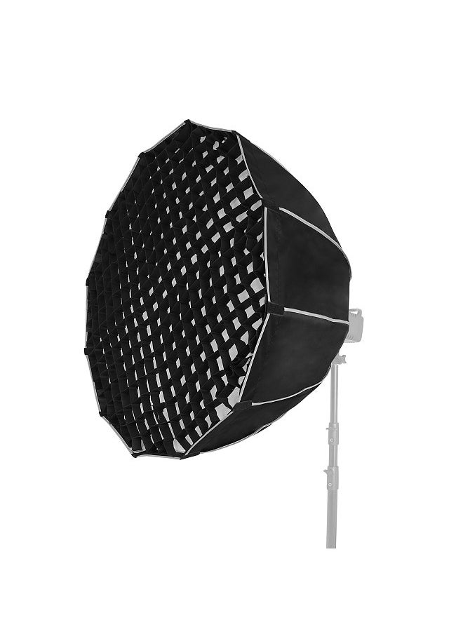 Generic 60cm/ 23.6in Quick Release Parabolic Softbox Foldable Softbox with Bowen Mount Honeycomb Grid for Photography Studio Photography Portrait Live Stream  - Image 5