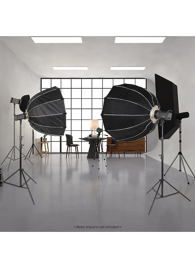 Generic 60cm/ 23.6in Quick Release Parabolic Softbox Foldable Softbox with Bowen Mount Honeycomb Grid for Photography Studio Photography Portrait Live Stream  - Image 3