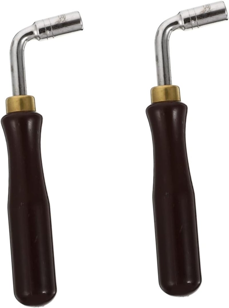 Toyvian Dulcimer Tuning Wrench 2Pcs Set Compact and Ergonomic Harp and Zither Tuner Tool High Hardness Stainless Steel Instrument Accessory for Accurate Tone Adjustment - Image 1