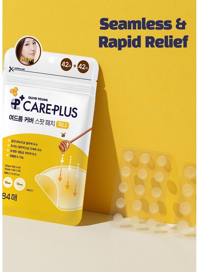 OLIVE YOUNG OLIVE YOUNG Care Plus Honey Scar Cover Korean Spot Pimple Patches 2Pack(168 Count) - Hydrocolloid Patch, Spot Stickers for Acne Pimple and Zits, Contains Manuka Honey(10mm*120ea + 12mm*48ea)  - Image 4