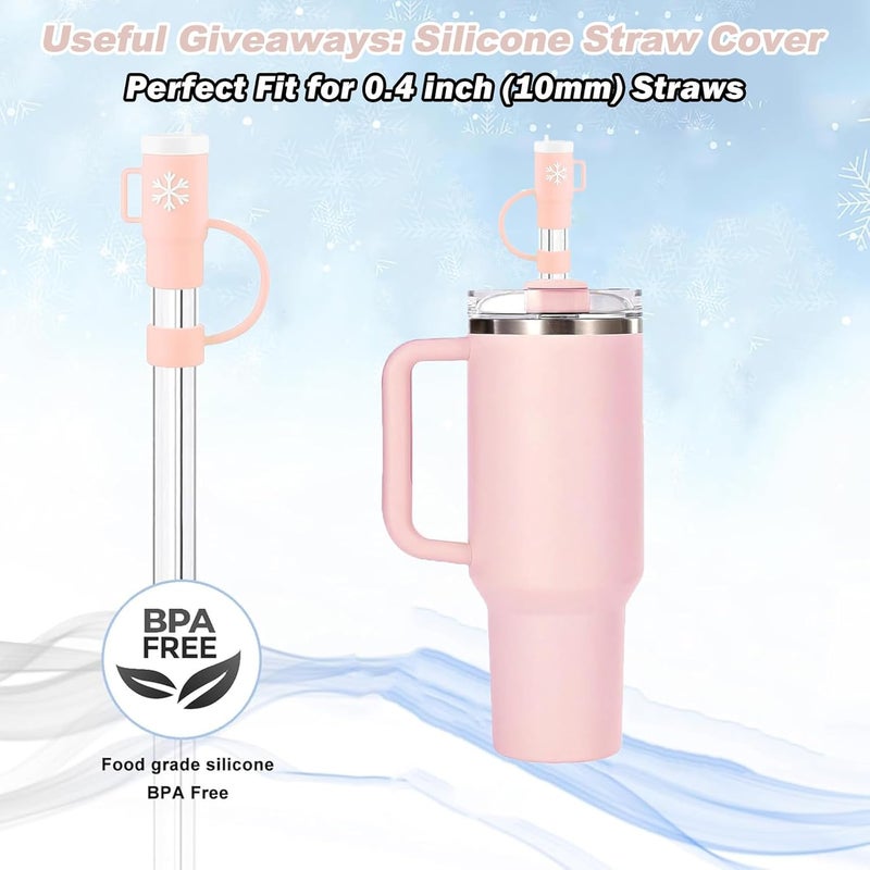 Zonyee Snack Bowl with Cover for Stanley 40oz Tumbler with Handle Silicone Snack Tray Snack Ring for Stanley Cup Accessories Suitable for Car Cup Holder or Outdoor Rose Quartz - Image 4