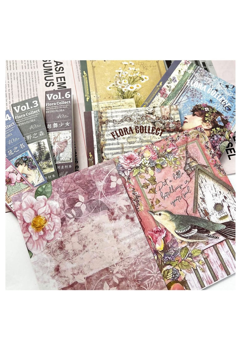 Excefore - Vintage Aesthetic Scrapbook Paper, 160 Pcs Vintage Scrapbook Paper Supplies, for DIY Bullet Planners, Junk Art Collage Album Frames - Image 1