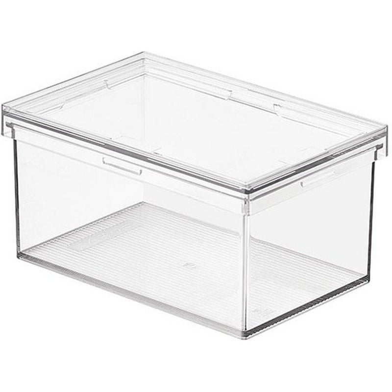 Homesmiths Airtight Food Storage Canister Small 700ML – Clear Plastic Container with Locking Lid, BPA-Free, Kitchen Organizer for Dry Food, Snacks, Spices & Ingredients – L15.5 x W10 x H7.8 cm - Image 3