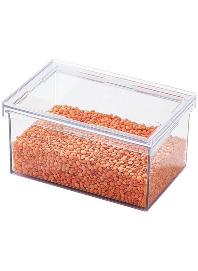 Homesmiths Airtight Food Storage Canister 700ML – Clear Plastic Container with Locking Lid, BPA Free Kitchen Organizer for Dry Food, Snacks, Spices & Ingredients, Compact Storage Box - Image 1