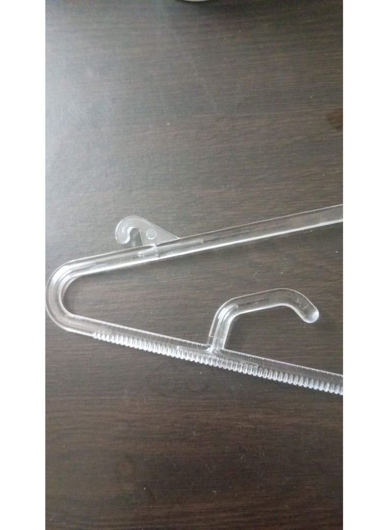 favilla Clear Acrylic Hanger Set - 12 Pieces for Clothes - Made of Plastic - Code 683 - Non-slip, Durable and Heavy Duty - Image 5