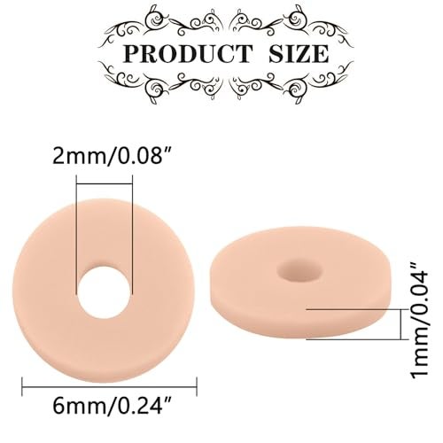 Hiswan Polymer Clay Beads, 6mm Heishi Bead for Jewelry Bracelets Necklace Making 1000PCS - Image 3