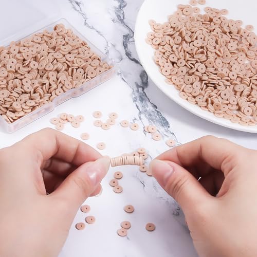 Hiswan Polymer Clay Beads, 6mm Heishi Bead for Jewelry Bracelets Necklace Making 1000PCS - Image 2