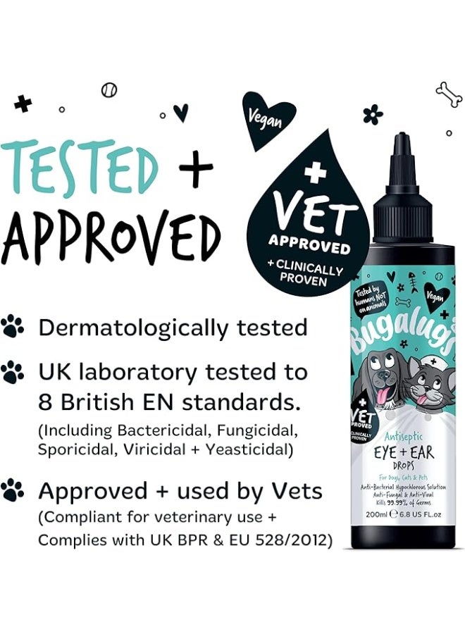 Bugalugs Antiseptic Ear & Eye Drops for Pets - 200ML - Image 3