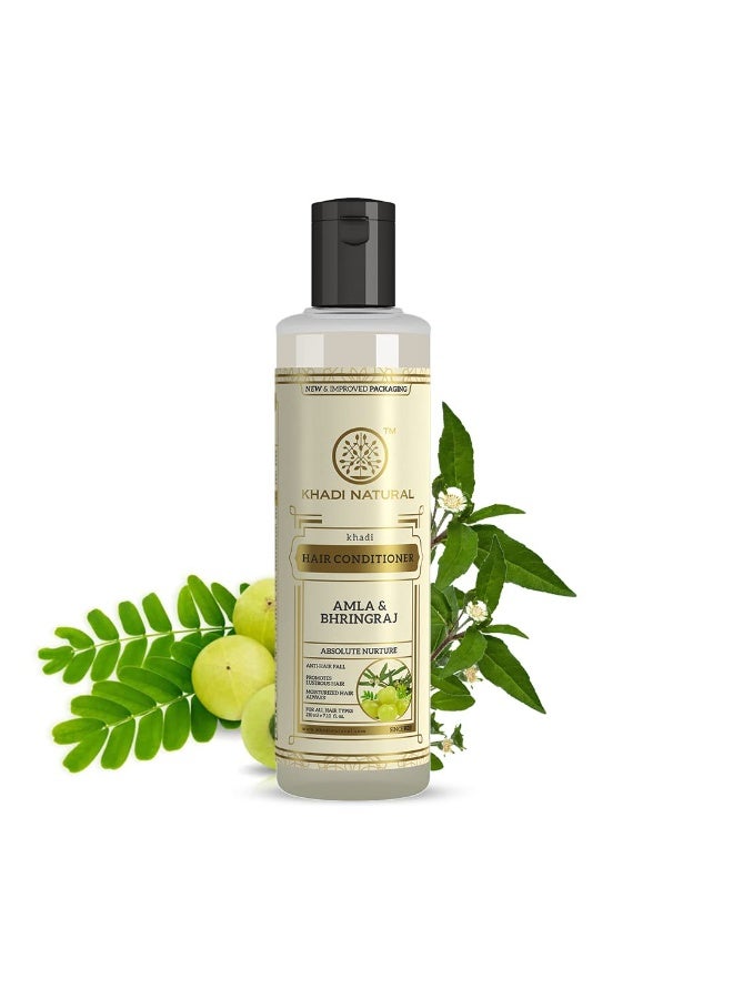 كادي نيتشورال بلسم الشعر خادي الطبيعي بالأملا والبرينجراج 210 مل، مضاد لتساقط الشعر، مغذي لشعر صحي، خالٍ من البارابين والسيليكون، مناسب لجميع أنواع الشعر - Image 1