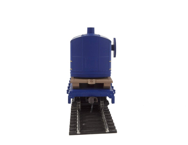 Walthers Trainline Flatcar with Logging Crane-Ready to Run-Alaska Railroad (Blue) 931-1780 HO Scale Model Railroad - Freight Model - Image 4