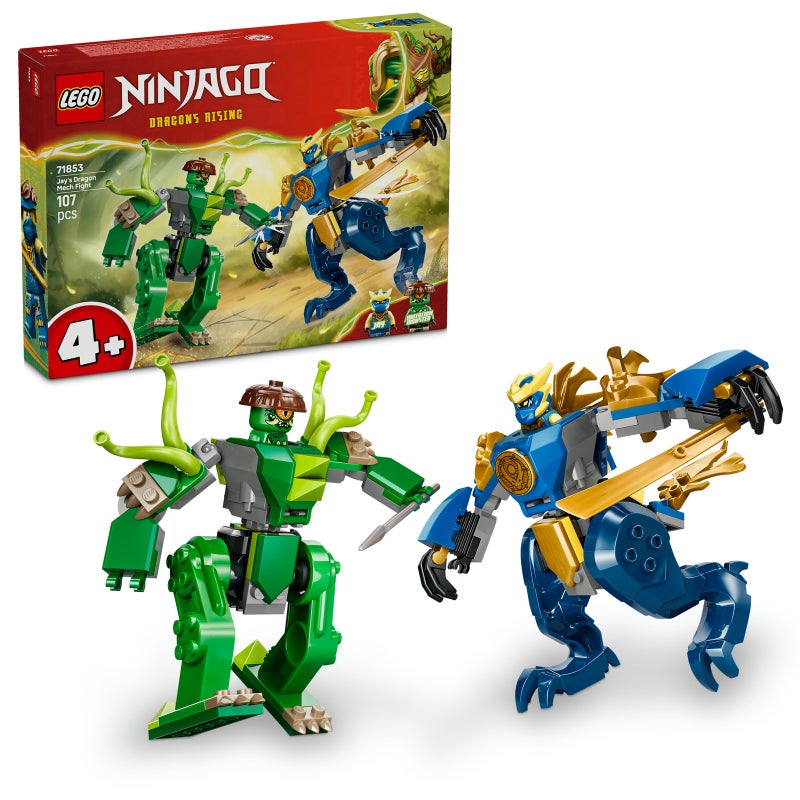 لعبة بناء LEGO NINJAGO قتال ميكانيكي التنين لجاي 71853 (107 قطعة)