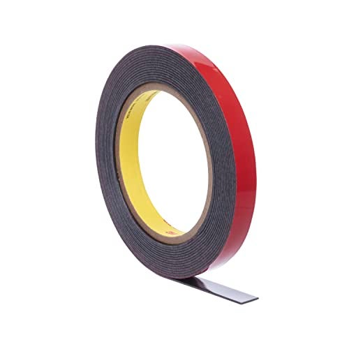 3M Automotive Acrylic Plus Premium Attchment Tape 06387, Black, 1.12 mm, 1/4 in x 20 yd - Image 1