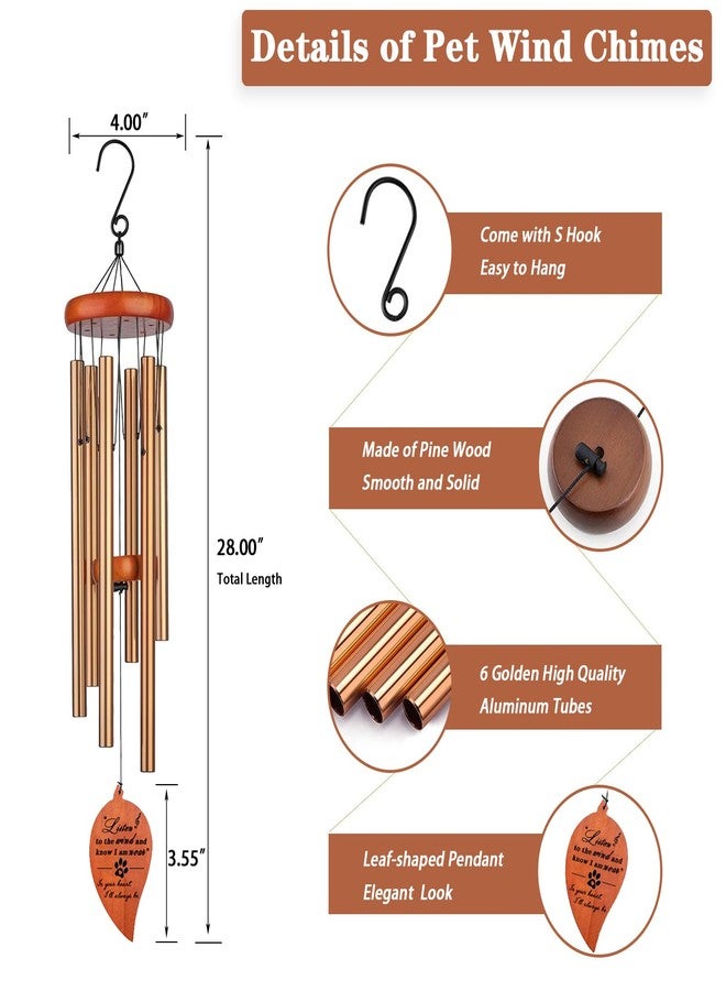 VENBEEL Pet Memorial Wind Chime, Dog Memorial Gifts for Loss of Dog, Pet Loss Sympathy Condolence Bereavement Passing Away Gift - Image 5
